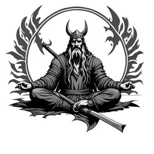 Viking Warrior Meditating