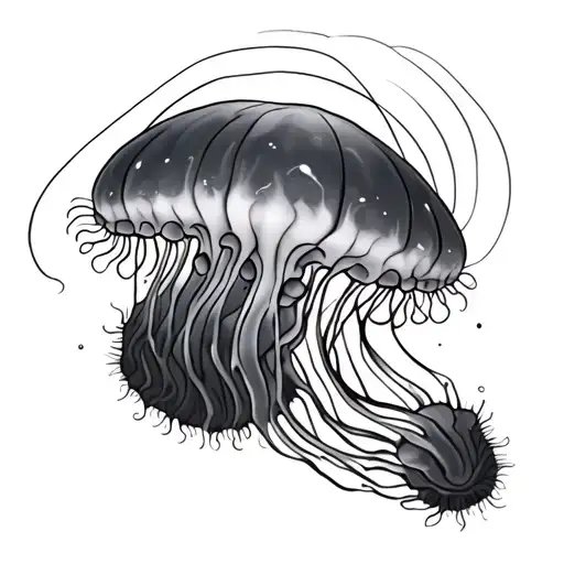 Jelly Fish On Shoulder Blade