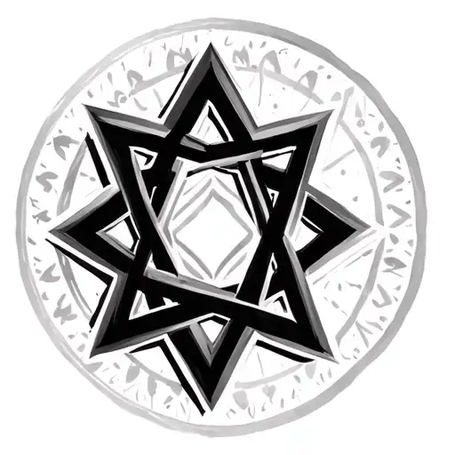 David Star With Islamic Logo Merged