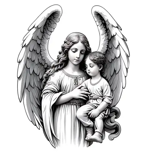 Angel With Kid