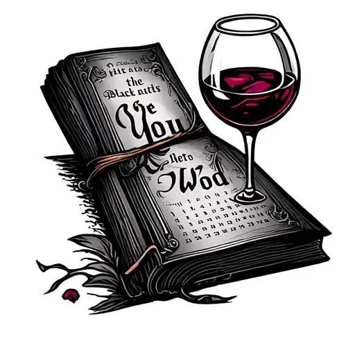Castle Book Calender Wine Glass And The Word You