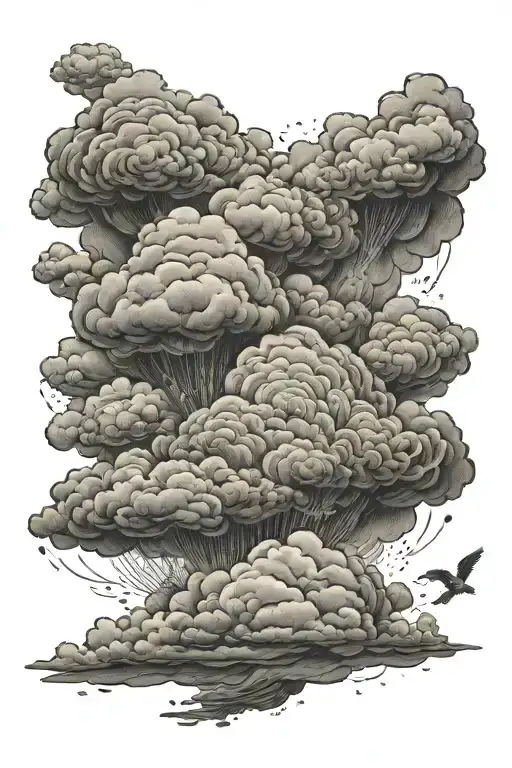 Reaslistic Cloud With The Saying He Who Falters Losses His Ambtions To His Thoughts