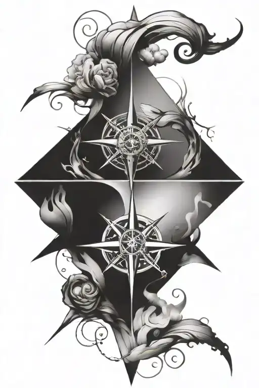 A Compass Rose Intertwined With A Winding Road Symbolizing Your Love For Travel And Exploration