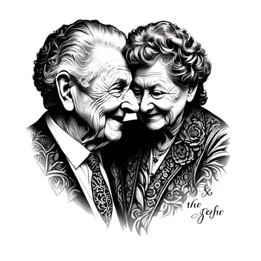 Meaningful Tattoo For Grandparents Subtly Incorporated
