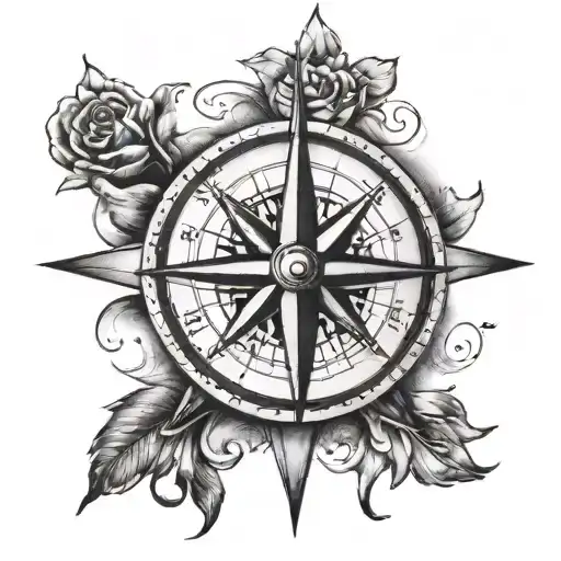 A Compass Rose With The Words 'Not All Who Wander Are Lost' In A Bold Font