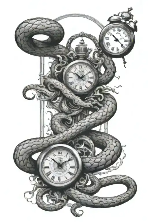 Snake And Clock Melting