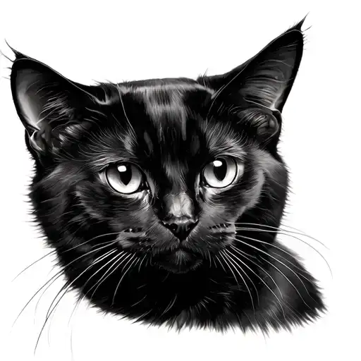 Black Female Cat In Soft Guitar Case