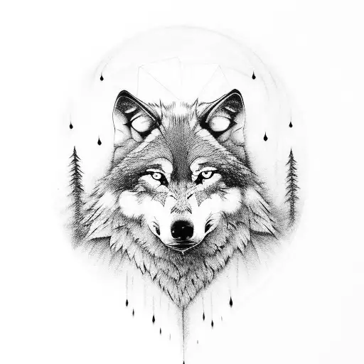 Wolf Uptair Between Day And Night