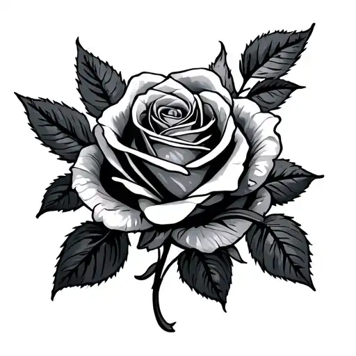 Hand Band Tattoo With Rose Wrapped