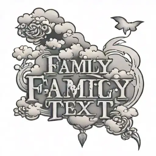 Family Text And Cloud
