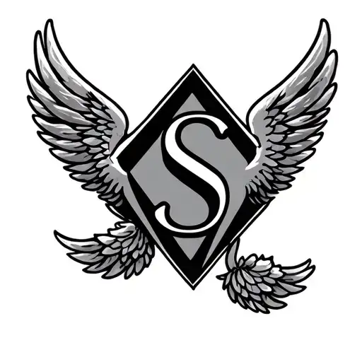 Wings With An S In The Middle In A Diamond