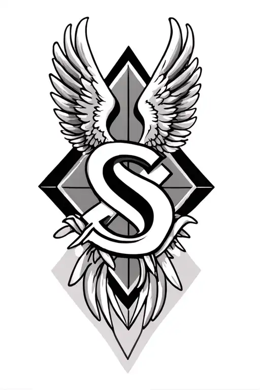 Wings With An S In The Middle In A Diamond