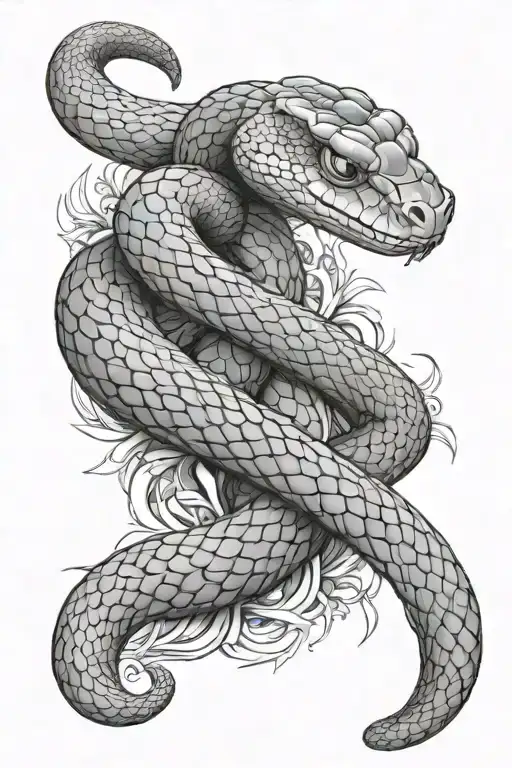 A Snake Wrapping The Arm Sleeve Tattoo Design