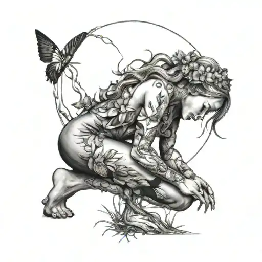 Mother Nature Kneeling