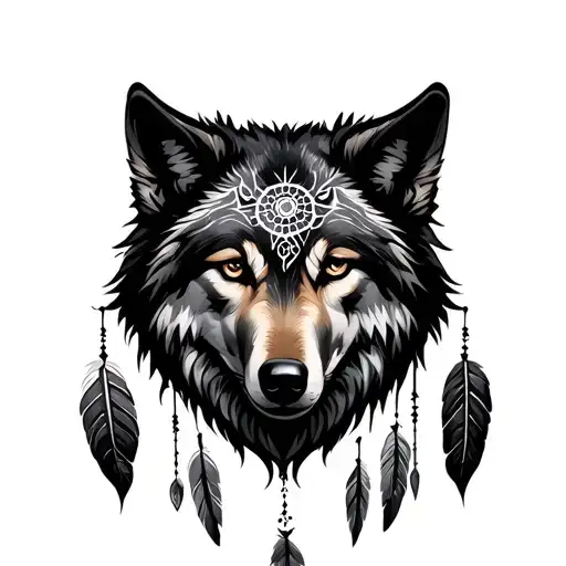 Wolf Dreamcatcher