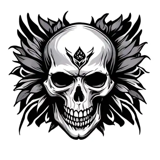 Skull Surrounded Tribal