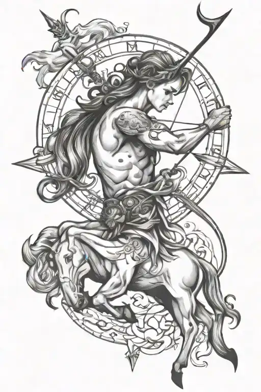 Sagittarius And Cancer Zodiac With Set