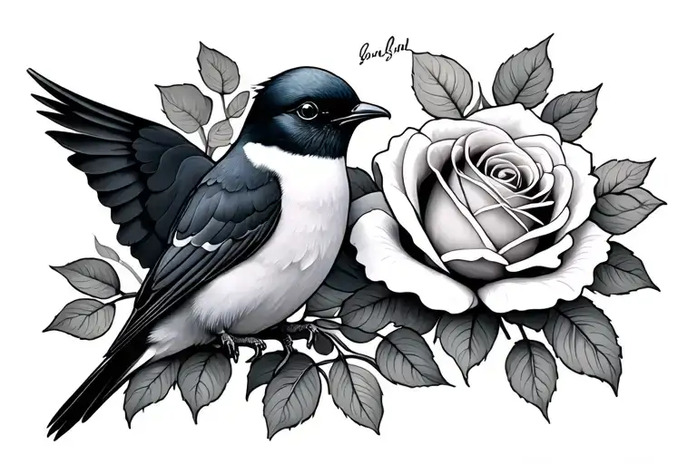 Rose And Swallow That Fits