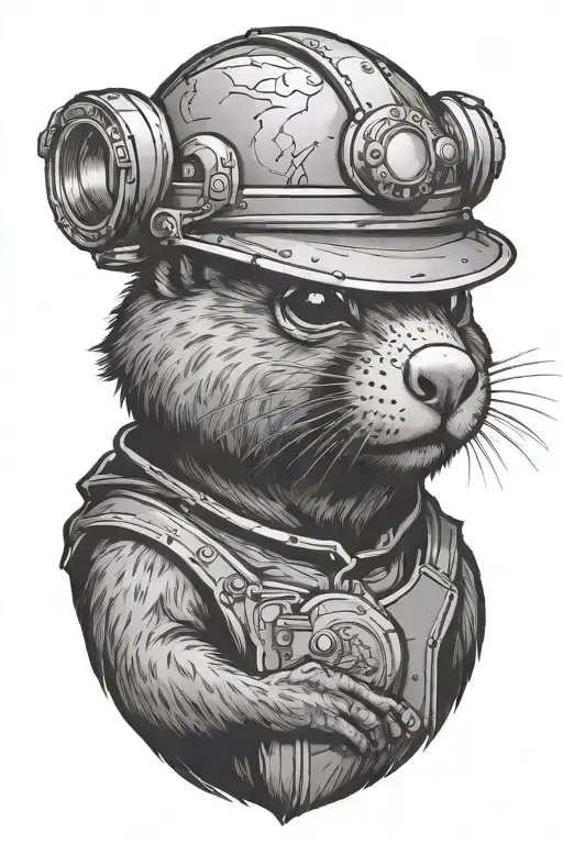 Dirty Gopher With Mining Helmet
