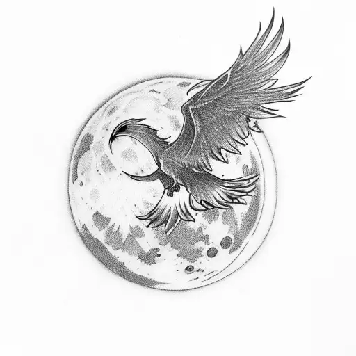 Moon With Pheonix