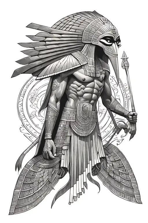 Egyptian God Thoth Evil Version Inspired
