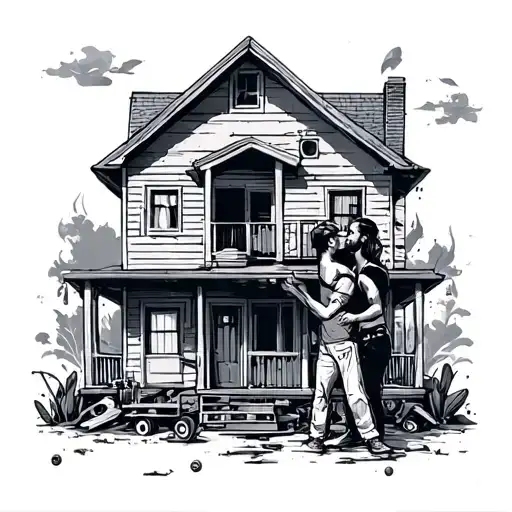 Couple Rebuilding A House In Outter Space