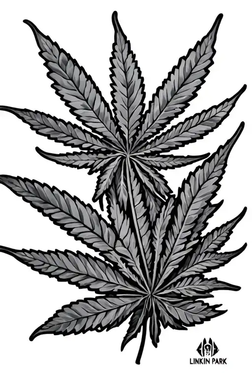 Linkin Park Combined With Weed Leaf
