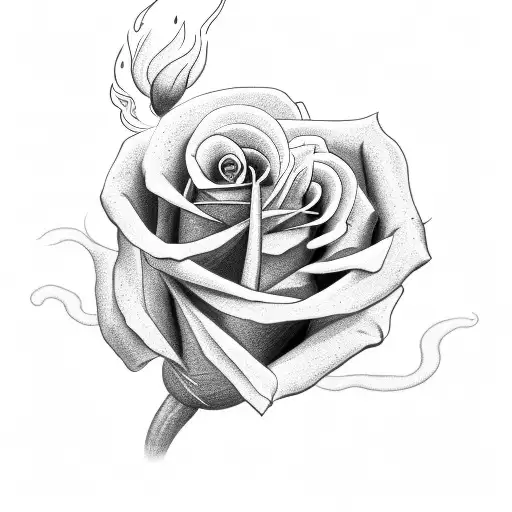 3 Candles Rose With Smoke