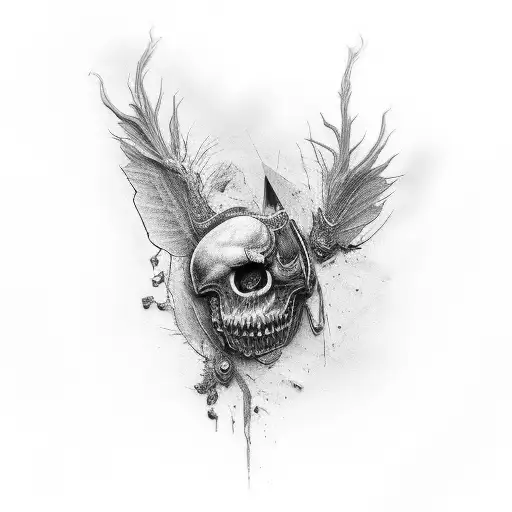 A Realistic Black-grey Portrait Of Dimetria