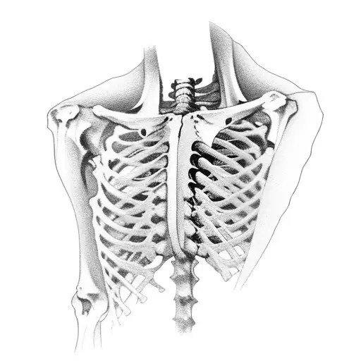 Skeleton With An Emo Girl Inside The Rib Cage