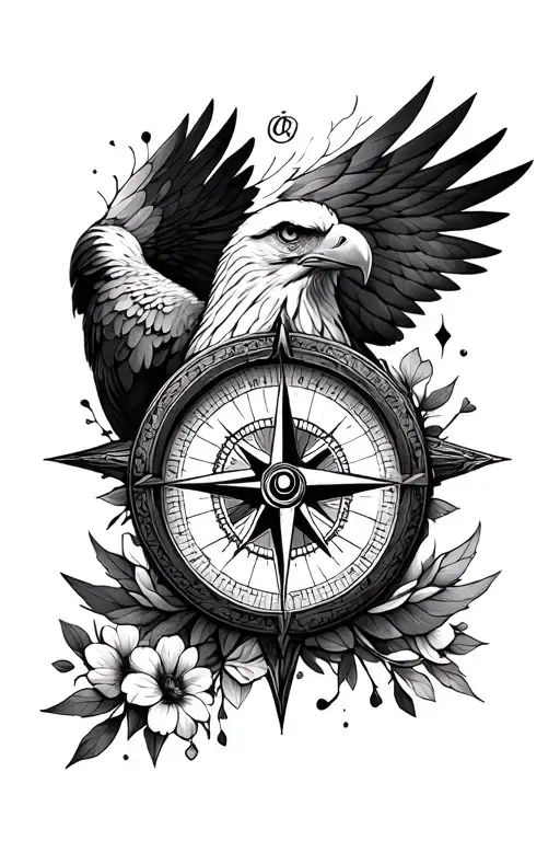 Feminine Compass Eagle Delicate