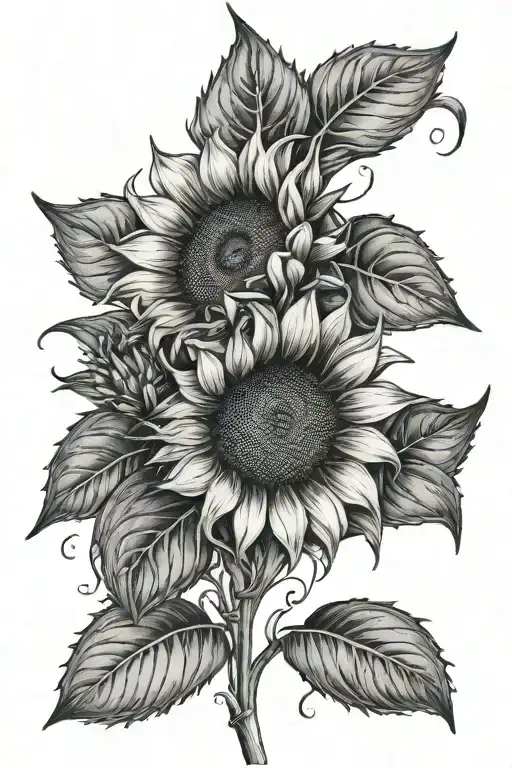 Sunflower And Lily Of The Valley