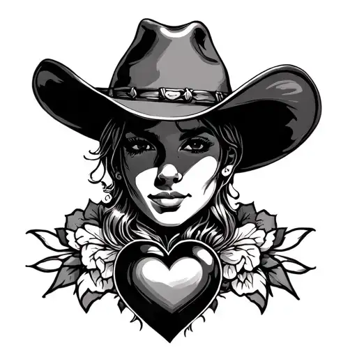 Heart Cowboy Hat Holding