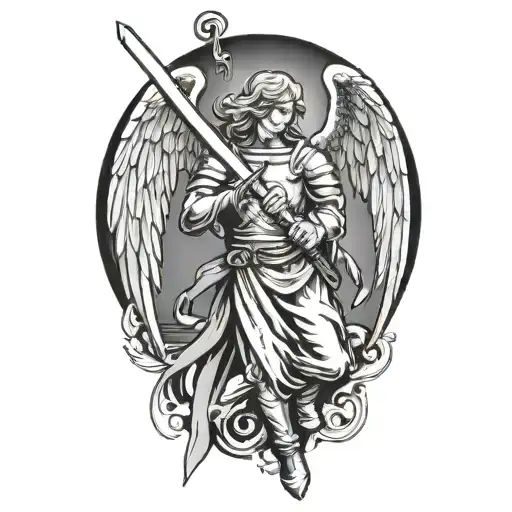 Angel Holding A Sword