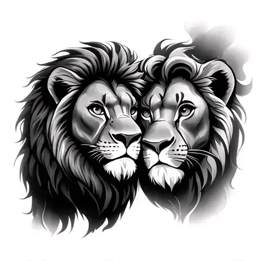 Mufasa And Simba From Lion King Playing