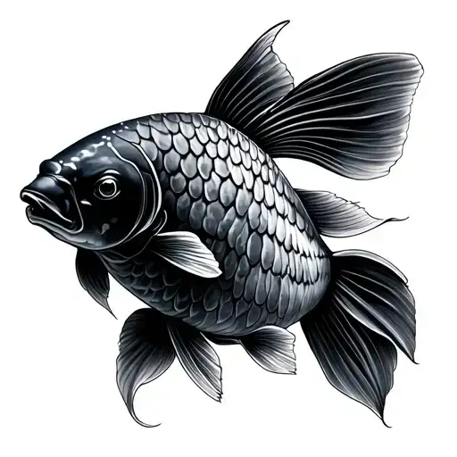 Koi Fish And Lycoris Radiata