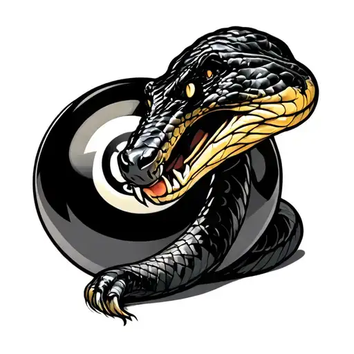 8Ball With A Black Mamba