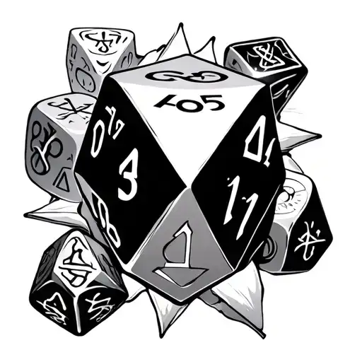Dnd 5E Class Emblems Surrounding A D20 Dice