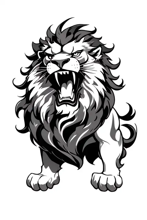 Japanese Lion Roaring