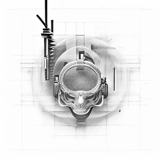 Abstract Representation Of A 3D Printer