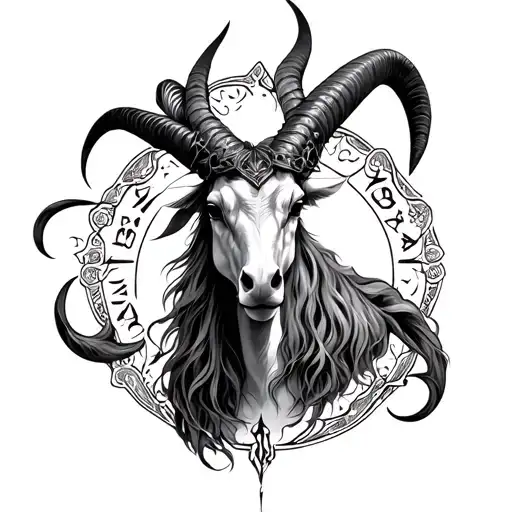 Gothic Capricorn Zodiac Sign