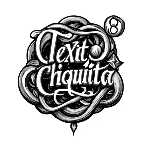 Text Chiquitita With Symbol Intertwined