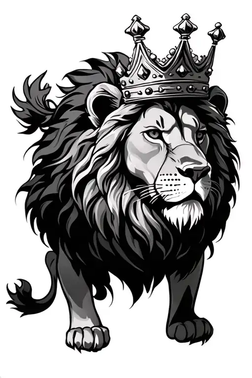 Lion Wearing A Crown