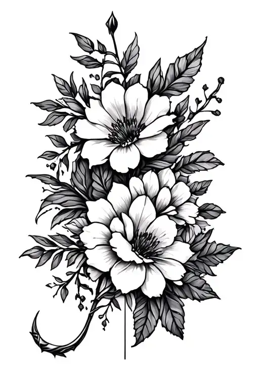 Florals Sagittarius Spine