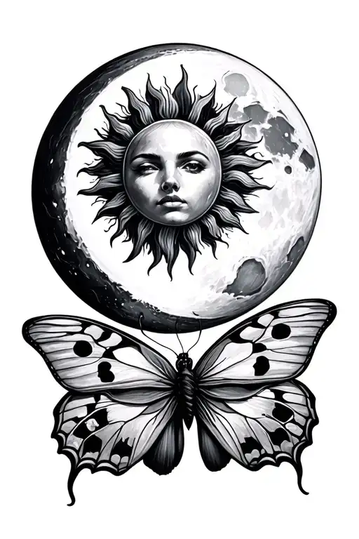 Butterfly Moon Sun