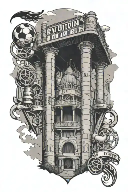 Everton Tower With Football Kits