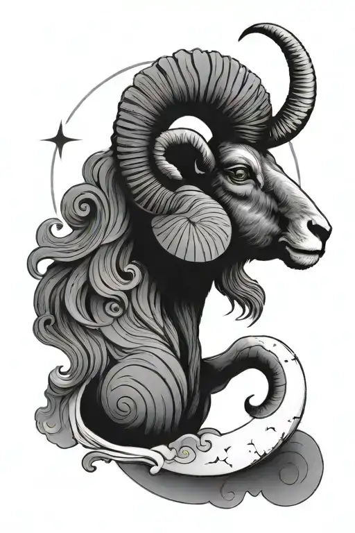 Aries Ram With Moon Rising