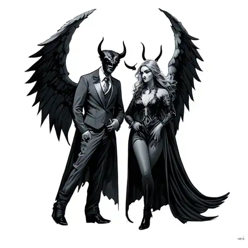 Angel And Devil Wears A Suit