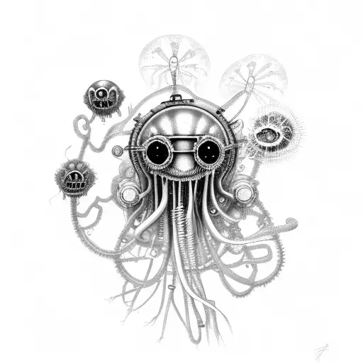 Steam Punk Jelly Fish With Goggles