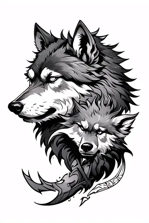 Tyr And Fenrir Viking Norse Wolf For The Shoulder